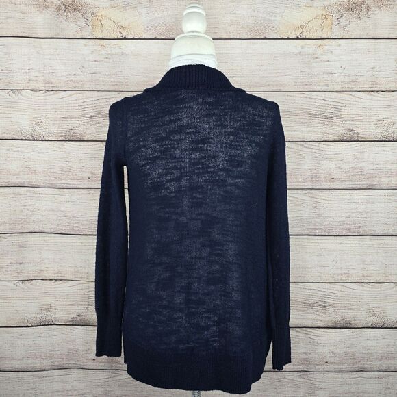 Lilly Pulitzer Amalie Open Cardigan Long Sleeve Navy Lightweight Knit Layer XS - Picture 4 of 8